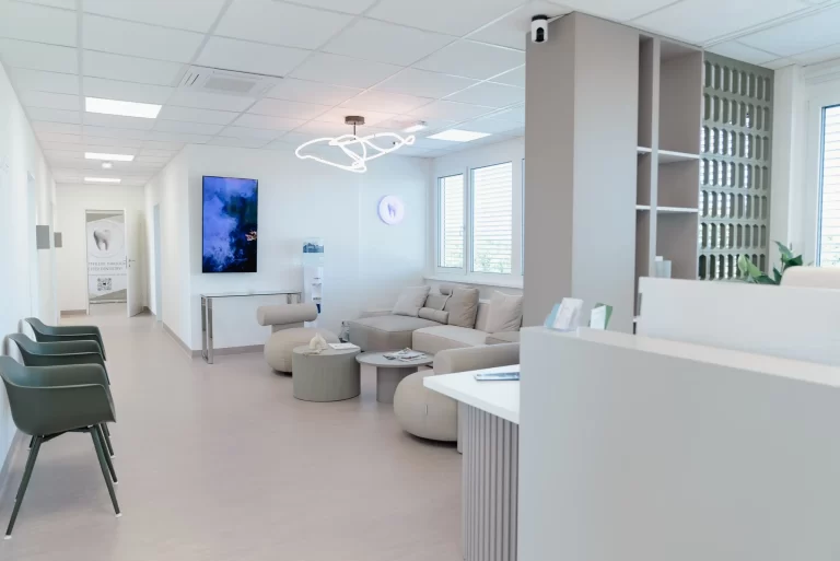 Clean and well-lit dental treatment room